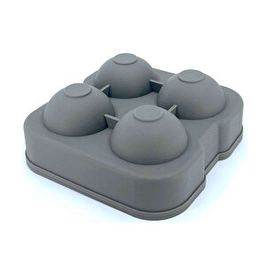 Silikon Buz Kalıbı Yuvarlak Küre Buz Kalıbı 4 Lü