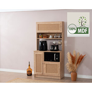 Vetra Jüt Kumaş Kahve Köşesi Dolabı ( Meşe )