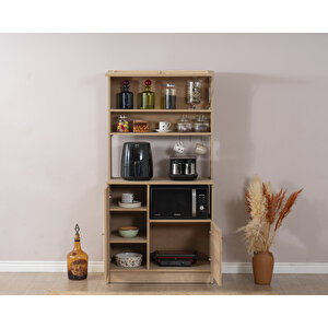 Vetra Jüt Kumaş Kahve Köşesi Dolabı ( Meşe )