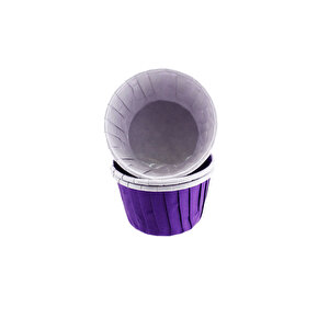 Cupcake Kalıbı  Küçük Boy Düz Renk  44x35  Mm (50 Adet)  Mor