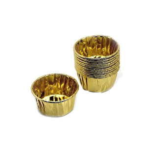 Cupcake Kalıbı Küçük Boy 44*35 Sufle-muffin Kek Kalıbı (50 Adet)  Altın