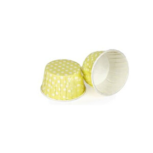 Cupcake Kalıbı Orta Boy 50*39 Mm (100 Adet)  Puantiyeli  Sarı