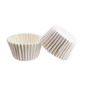 Cupcake Kalıbı Pet Kapsül  Kek Kalıbı 48x34 Mm (100 Adet)  Beyaz