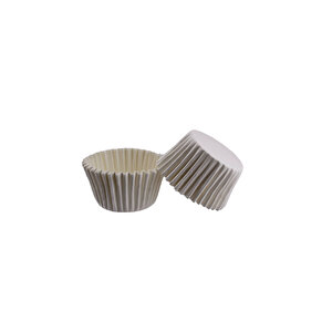 Kek Kalıbı Pet Kapsül 52x45 Mm Kağıt Cupcake Kalıbı (100 Adet)  Beyaz