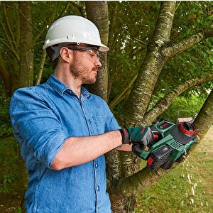 Universalchain 18 Akülü Zincirli Ağaç Kesme Makinesi + Zincir Yağı + Gözlük + Bahçe Eldiveni