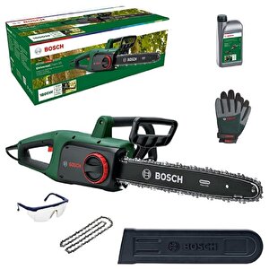 Universalchain 35 Zincirli Ağaç Kesme Makinesi + Yedek Zincir + Koruma Gözlüğü + Zincir Yağı + Bahçe Eldiveni Seti