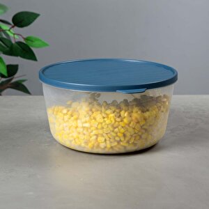 Yuvarlak Saklama Kabı – Kapaklı – Şeffaf, Bpa’sız, Sızdırmaz, Gri, 3 Litre 3 Litre Gri 3,7 litre