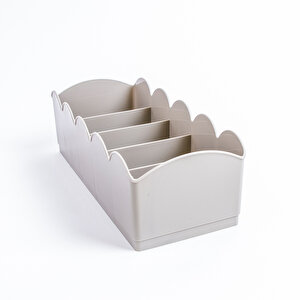 1 Adet 5 Gözlü Çorap Ve Toka Düzenleyici, Krem Krem