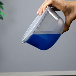 Yuvarlak Saklama Kabı – Kapaklı – Şeffaf, Bpa’sız, Sızdırmaz, Gri, 1.5 Litre 1.5 Litre Gri
