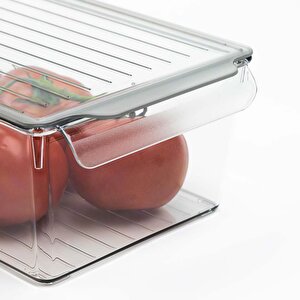 Kapaklı Buzdolabı Düzenleyici – Şeffaf, Kırılmaz Ve Çizilmez, M M M