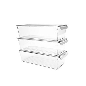 Kapaklı Buzdolabı Düzenleyici – Şeffaf, Kırılmaz Ve Çizilmez, M M M