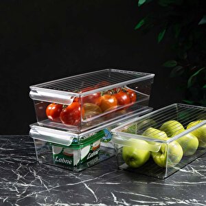 Kapaklı Buzdolabı Düzenleyici – Şeffaf, Kırılmaz Ve Çizilmez, M M M