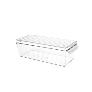 Kapaklı Buzdolabı Düzenleyici – Şeffaf, Kırılmaz Ve Çizilmez, M M