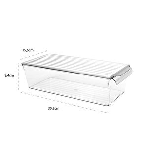 Kapaklı Buzdolabı Düzenleyici – Şeffaf, Kırılmaz Ve Çizilmez, M M