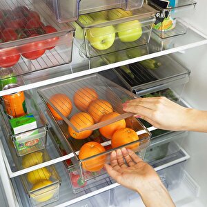 Kapaklı Buzdolabı Düzenleyici – Şeffaf, Kırılmaz Ve Çizilmez, L L L