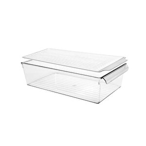 Kapaklı Buzdolabı Düzenleyici – Şeffaf, Kırılmaz Ve Çizilmez, L L L