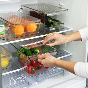 Kapaklı Buzdolabı Düzenleyici – Şeffaf, Kırılmaz Ve Çizilmez, Xl Xl XL