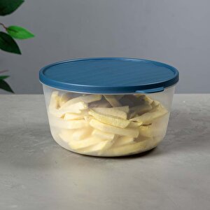 Yuvarlak Saklama Kabı – Kapaklı – Şeffaf, Bpa’sız, Sızdırmaz, Lacivert, 2.2 Litre 2.2 Litre Lacivert 2,25 litre