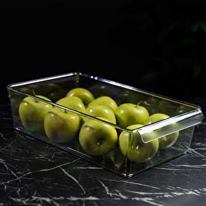 Buzdolabı Düzenleyici 4 Boy Seçeneği– Gıda Saklama Kabı  Şeffaf, Kırılmaz Ve Çizilmez, L L L