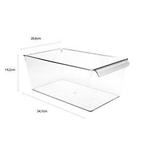 Buzdolabı Düzenleyici 4 Boy Seçeneği– Gıda Saklama Kabı  Şeffaf, Kırılmaz Ve Çizilmez, Xl Xl XL