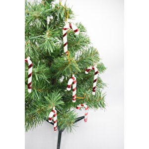 6lı Şeker Kamışı Yılbaşı Süs 11cm