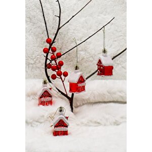 4lü Ev Yılbaşı Ağacı Süsü 7 Cm