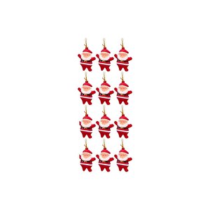 Yılbaşı Çam Ağacı Süsü Noel Baba 6'lı 6,5cm