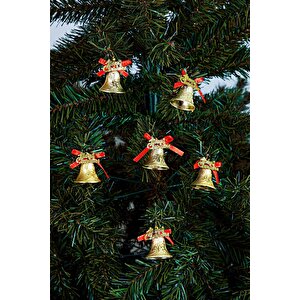 Yılbaşı 6lı Merry Christmas Çan Süs 5cm