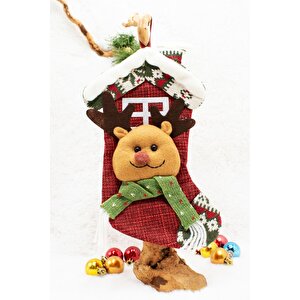 Lüx Noel Çorap Yılbaşı Süsü 25*15cm