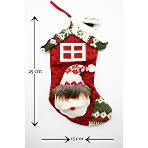 Lüx Noel Çorap Yılbaşı Süsü 25*15cm