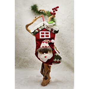 Lüx Noel Çorap Yılbaşı Süsü 25*15cm