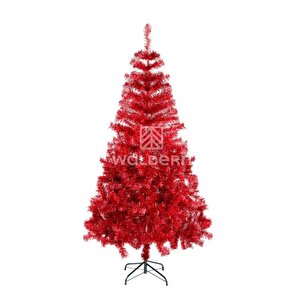 Premium Luxury Series 180 Cm Simli Kırmızı Yılbaşı Çam Ağacı