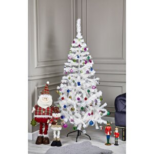 Premium Luxury Series 210 Cm Beyaz Yılbaşı Ağacı 750 Dal Demir Ayak