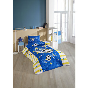 Kri̇stal Legends Kapi̇tone Nevresi̇m, Sari Laci̇vert Sari Laci̇vert Lacivert Çizgili