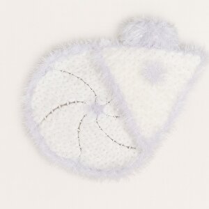 El Örgüsü Banyo Lifi - %100 El Yapımı, Doğal, Uzun Ömürlü, Beyaz Püsküllü Beyaz Püsküllü Beyaz