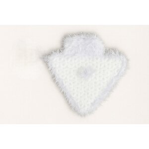 El Örgüsü Banyo Lifi - %100 El Yapımı, Doğal, Uzun Ömürlü, Beyaz Püsküllü Beyaz Püsküllü Beyaz