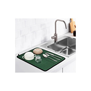 Bulaşık Kurutma Matı Bulaşık Matı 35x45, Yeşil Yeşil