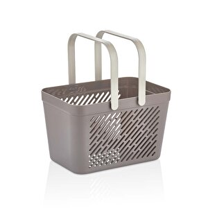 Kulplu Saklama Sepeti  Çok Amaçlı Düzenleyici Sepet - Tezgah Üstü, Banyo, Mutfak - Organizer Sepet, Antrasit Antrasit