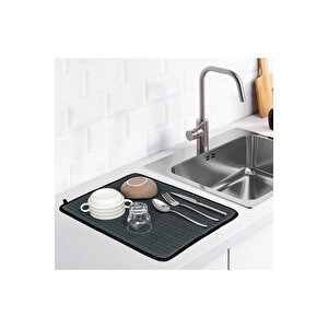 Bulaşık Kurutma Matı Bulaşık Matı 35x45, Siyah Siyah