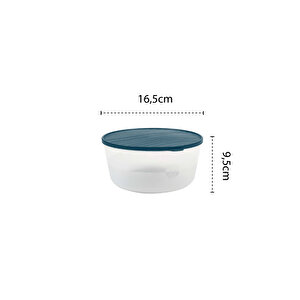 3’lü Yuvarlak Saklama Kabı Seti – Kırılmaz, Çizilmez Ve Sızdırmaz, Lacivert Lacivert Lacivert Lacivert