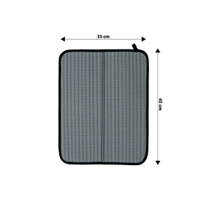 Bulaşık Kurutma Matı Bulaşık Matı 35x45, Gri Gri