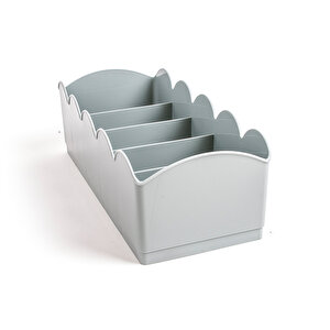 6 Adet 5 Gözlü Çorap Ve Toka Düzenleyici, Gri Gri