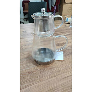 Isıya Dayanıklı Borosilikat Cam Yuvarlak Demlik | Borosilikat Cam Çaydanlık