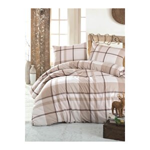 Kristal Nevresim Takımı Sava Kahve Tek Kişilik