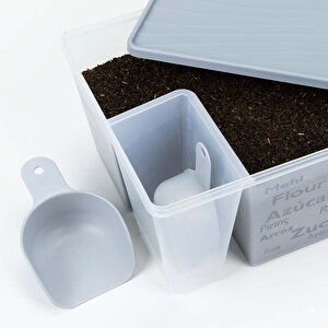 Kapaklı Ölçülü Un Ve Şeker Kabı – Şeffaf, Kırılmaz Ve Çizilmez