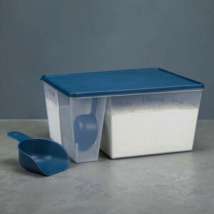 Kapaklı Ölçülü Un Ve Şeker Kabı – Şeffaf, Kırılmaz Ve Çizilmez