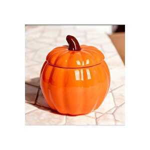 Bal Kabağı Sunumluk - Balkabağı Şekerlik Kase - Doğal El Yapımı Seramik