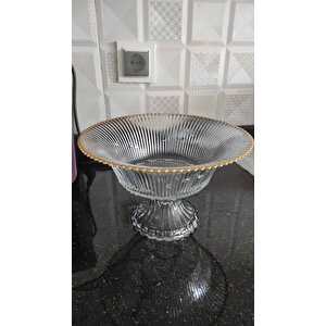 Ayaklı Meyve - Salata - Servis - Cam Sunum Kasesi