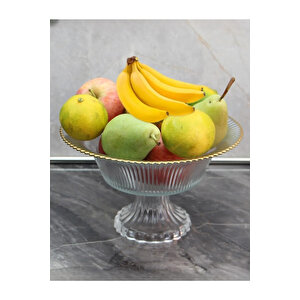 Ayaklı Meyve - Salata - Servis - Cam Sunum Kasesi