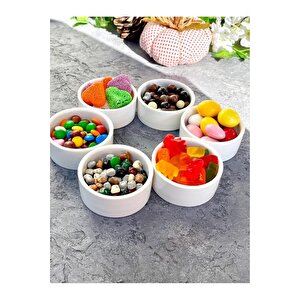 6 Cm Porselen 6 'lı Joker Mini Reçellik Sosluk